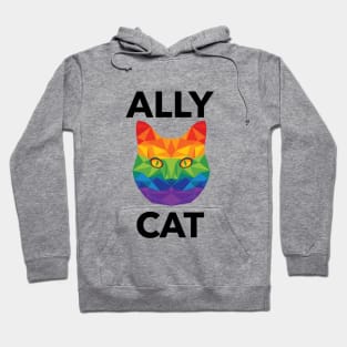 LGBTQ | Ally Cat | Pride Gift | Be Kind | Funny LGBTQ Gift Idea | Cat Lover | Kitty Lover | Love Is Love | Rainbow Hoodie